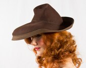 SALE / vintage 1940s hat / wool fedora / Berkshire
