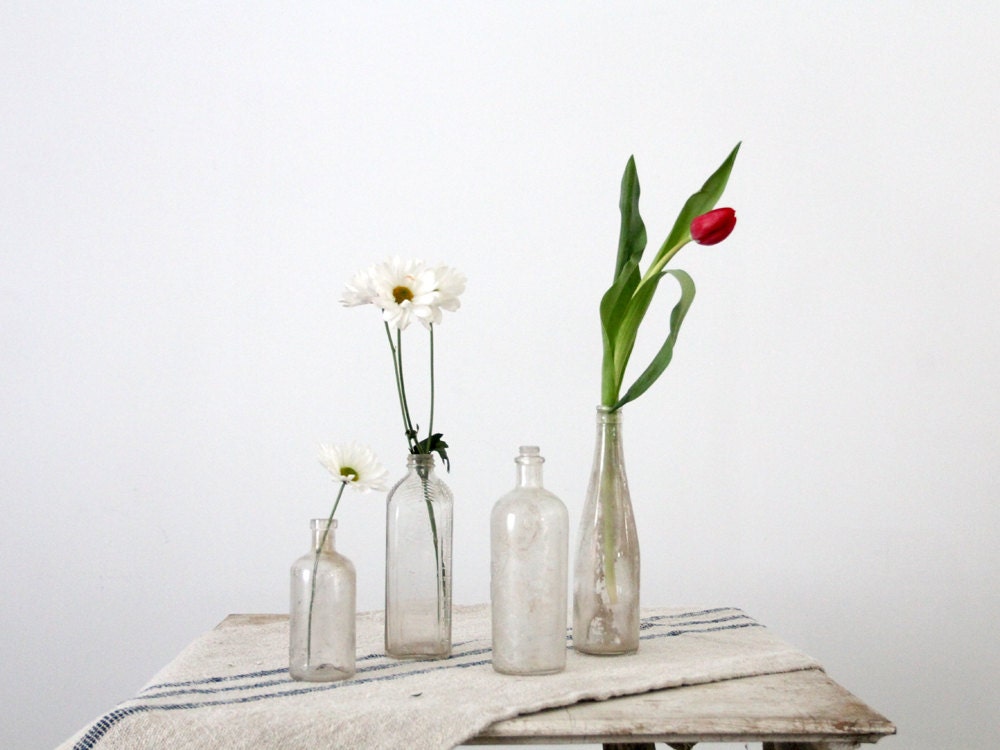 Antique Glass Bottles / Large Apothecary Bottle Collection
