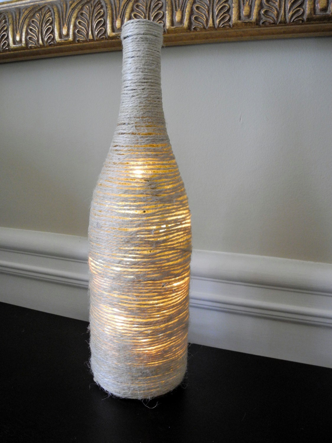 Twine and Wine Lighted Bottle