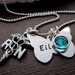 Nurse, Nurses, Nursing RN/ LPN graduation gift Jewelry Necklace, Personalized Gift w/ Necklace in Sterling Silver, RN Charm & Birthstone