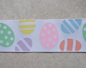pastel Easter Eggs on white 1 1/2" grosgrain ribbon- Easter Il_170x135