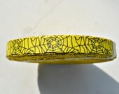 Halloween Black spider webs printed on yellow 3/8" grosgrain ribbon Il_170x135