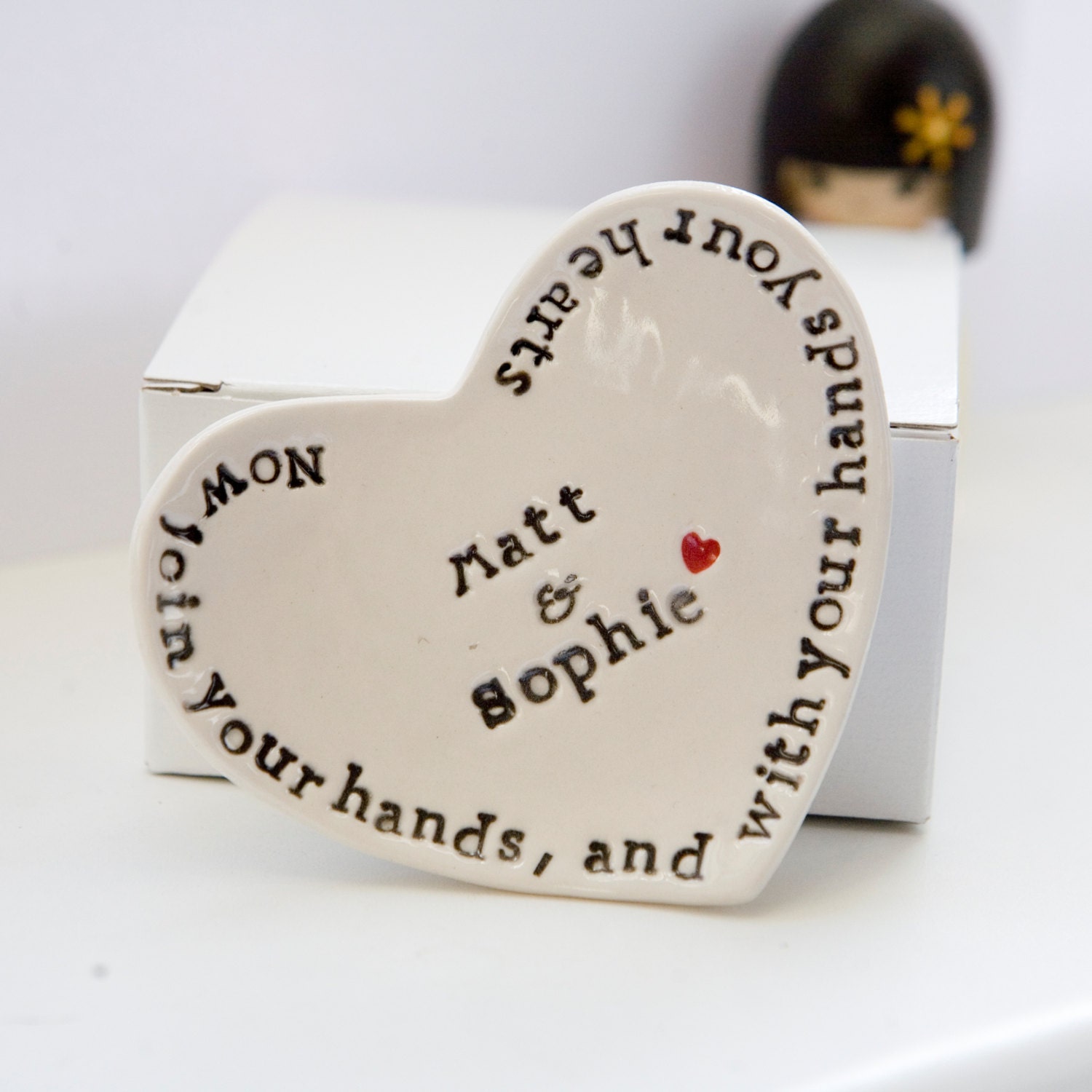 Shakespeare love quote personalized wedding ring dish engagement gift bearer bowl romantic gift