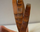 Tooled Yellow Skinny Fashion Belt