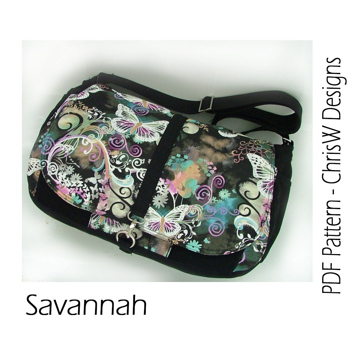 PDF Messenger Bag INSTANT DOWNLOAD Sewing Pattern with lots of pockets, Great Nappy bag, Laptop bag, work bag or beach bag