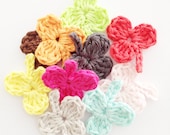 Crochet Shamrock Applique - Set of 10