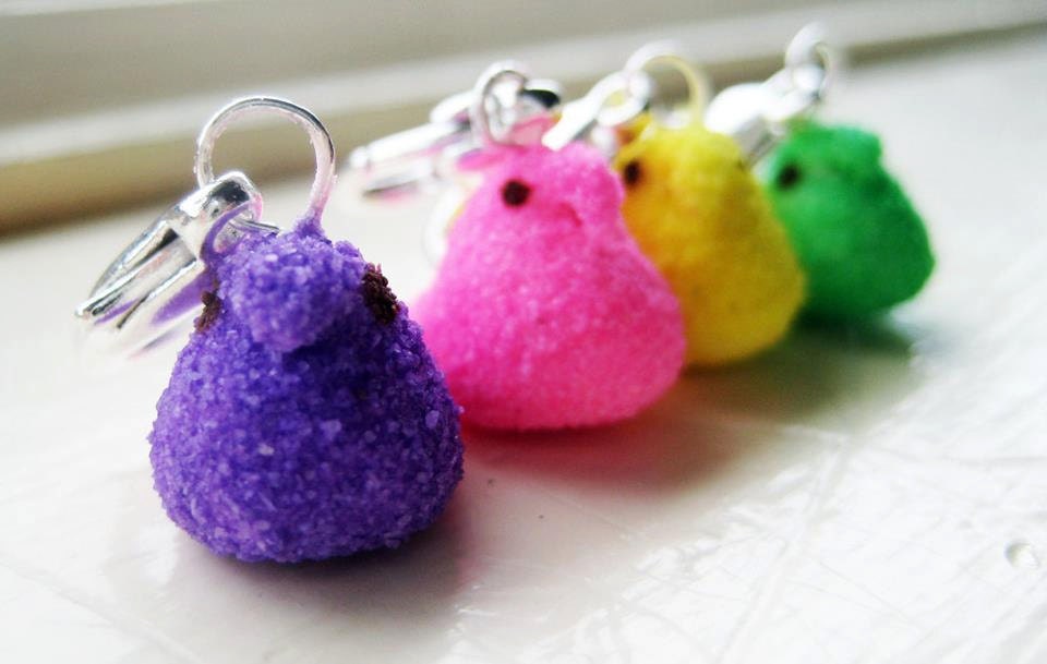 chick peep charms // gift wrapped for easter baskets
