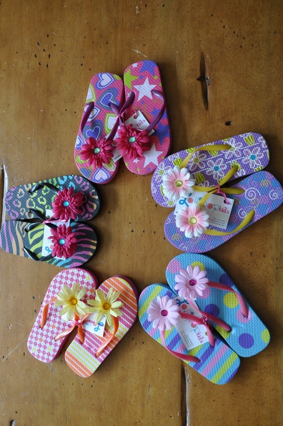 Girls Flip Flops with Flower