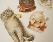 Victoria era Die Cut Cats, Kittens, Pets, Collage, Digital Art, Altered, Scrapbooking, Card making, Baby animals, Decoupage, Antique, Feline