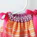 Pillowcase Dress Pink, Purple, Orange Stripe Baby Tunic 3, 6, 12, 18, 24 months size