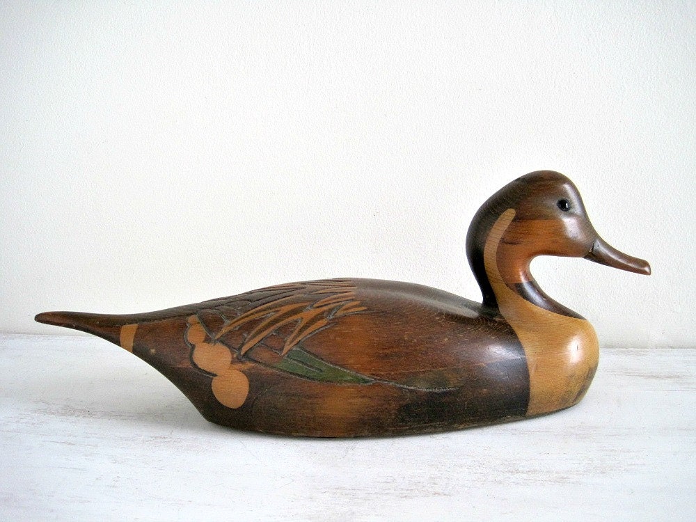 Vintage Wood Duck Decoy - Tom Taber
