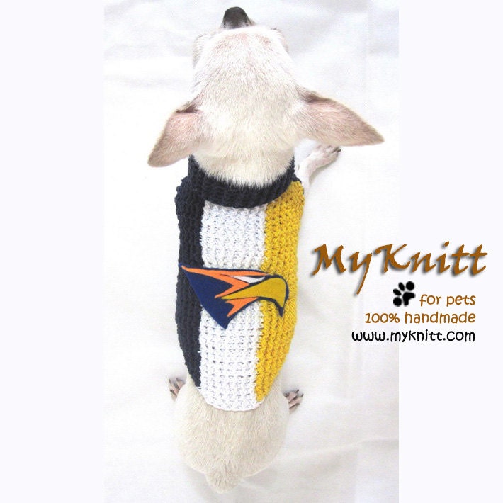 West Coast Eagles Dog Costume Cat Clothing Pets Australian Football League Soccer Team Personlized Crochet D881