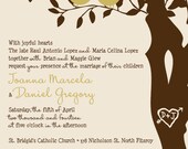 Custom Listing for joannalopez3 - Custom Love Birds Wedding Invitations