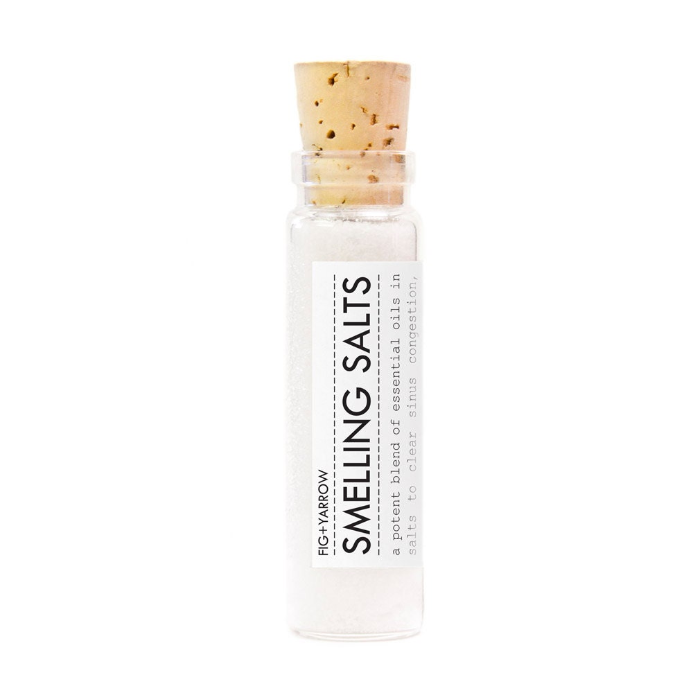 SMELLING SALTS - in glass vial - .6 ounce - organic - apothecary