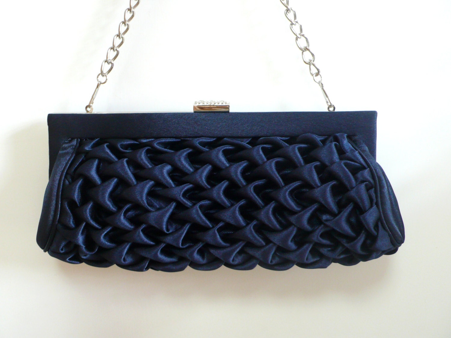SALE - Dark Blue Bridal and Evening Clutch