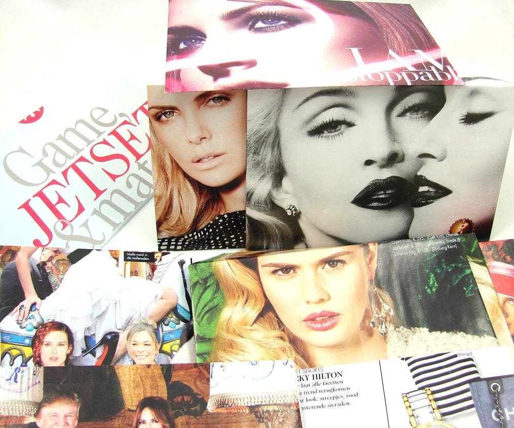 14 Fashion Magazine Envelopes - I am Unstoppable - Madonna Charlize Gwyneth Princess Maxima - FREE SHIPPING