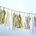 Polka Dot Gold, White, Ivory Sparkle & Shine Tissue Tassel Garland