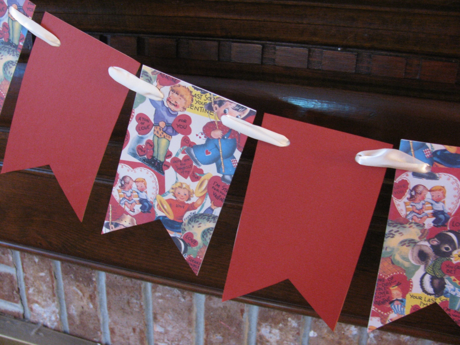 Valentine Bunting, Banner, Wedding Decoration, Handmade Valentine Party Decoration