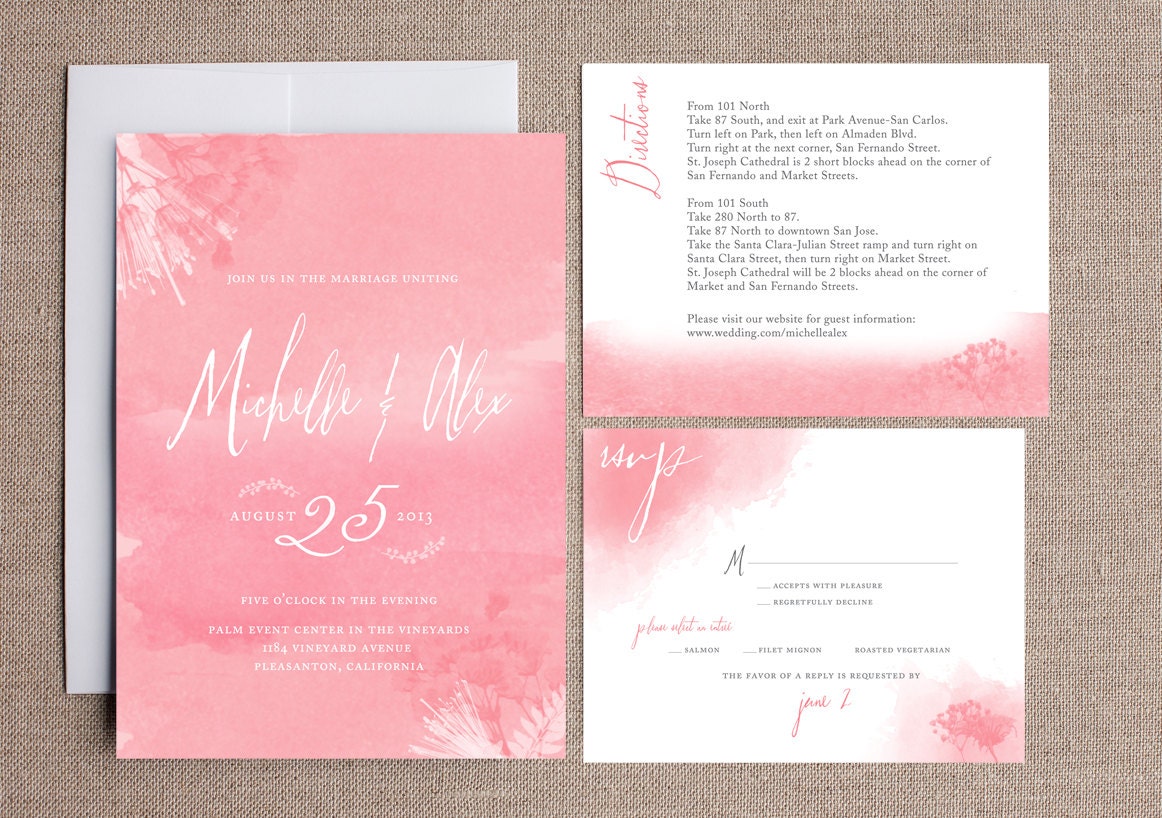 Watercolor Wedding Invitation