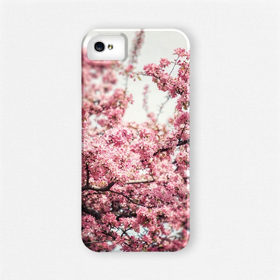 Pink Phone Case, iPhone 4 Case, iPhone 4s Case, iPhone 5 Case, Samsung Galaxy Case, Blossoms, Pink, Girly, Pretty Pink Cell Case.