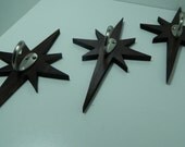 Mid Century Inspired Starburst Wall Hooks Coat Hooks