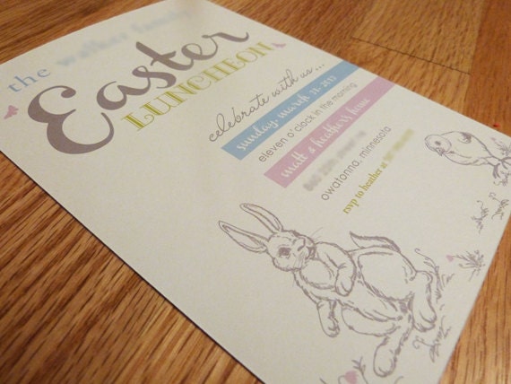 Vintage Easter Luncheon invite