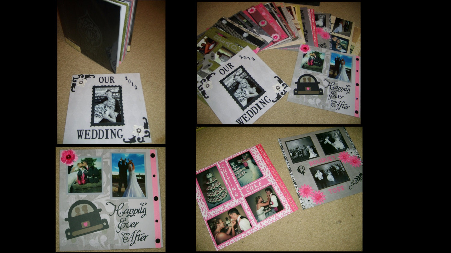 12x12 Premade Wedding Scrapbook, Wedding Album, Wedding Picture Keepsake