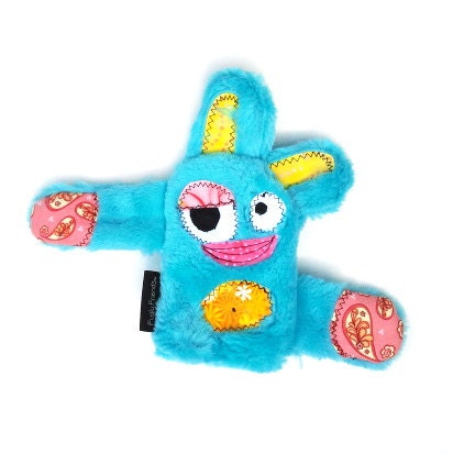 Medium Plush Durable Dog Toy with Secret Heart Fortune & Squeaker -   Lippy by Fugly Friends