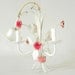 French Vintage Tole Chandelier Pink  Roses Vintage Shabby Chic Cottage Romantic Elegant Whimsy