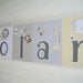 Personalized Name Blocks- Letters -Extra Large Letter Blocks.Grey Yellow and White. Safari.Jungle