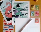 4 x Mythical Creatures Postcards