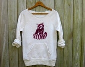 snuggle time Red Panda Shirt, Raccoon Shirt, Cute Sweater, Soft Pullover, S,M,L,XL