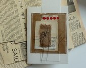 Returning to new lives - mixed media collage card