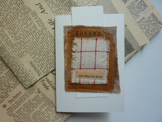 For what its worth - mixed media collage card