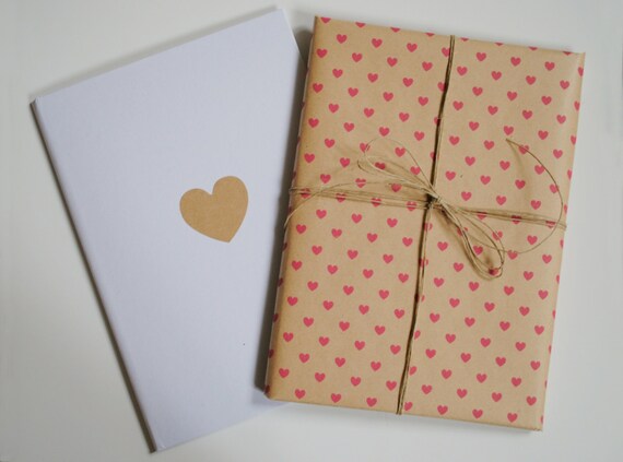 Heart gift journal gift wrap included Il_570xn