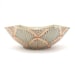 Wheel Thrown Ceramic Bowl with Orange, Purple and Navy Blue Pattern