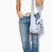 T-Shirt Purse. USA America Upcycled Shirt. Hobo Bag. Cross Body Bag. Eco Fashion. Gray Red White and Blue. Ready to Ship One Available.