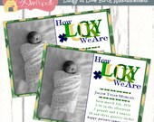 Lucky Baby Boy Custom Photo Birth Announcment - DIY Printable File Il_170x135