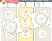 Printable Baby Shower Cuppake Toppers - April Showers - Food Labels, Stickers Il_170x135