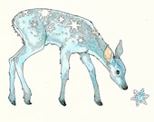 Snow Deer 4 x 6 Notecard