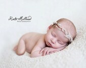 White Flower Newborn Crown