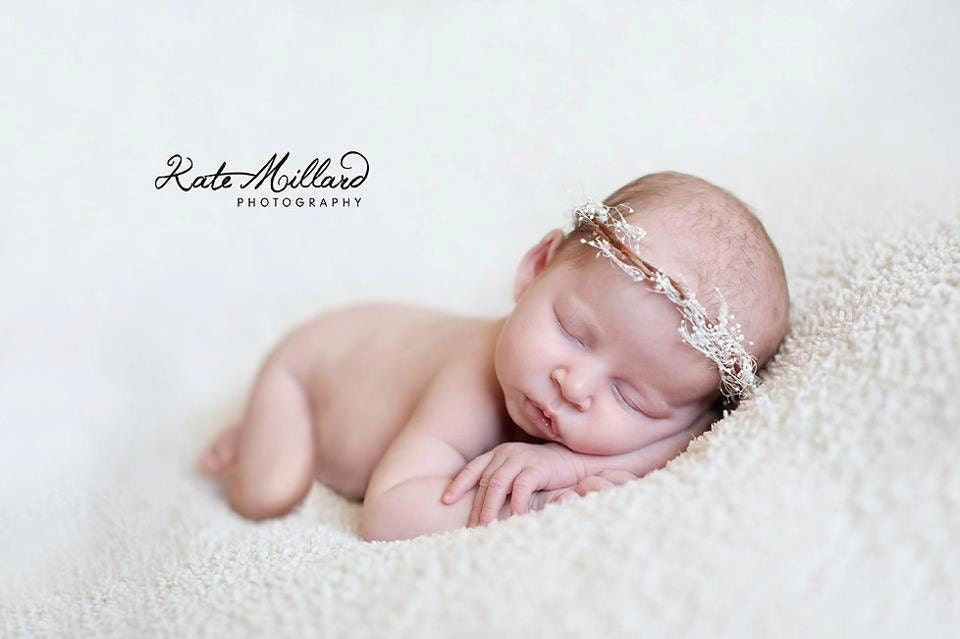 White Flower Newborn Crown