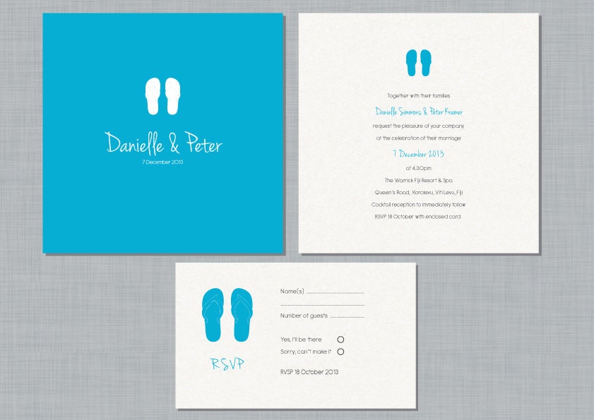Printable Wedding Invitation Set - Resort
