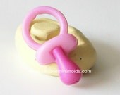 Silicone mold pacifier 1106 - silicone mold, craft mold, porcelain mold, jewelry mold, food mold, pop up mold, clays mold, flexible mold