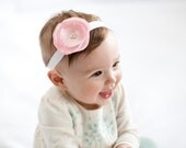 1 Headband, 3 Snap Ons:  Adjustable fold over elastic, baby or child headband snap on embellishments, flowers, felt, satin, fabric buttons