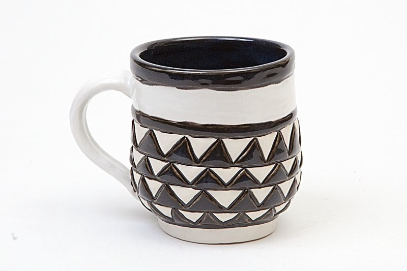 Porcelain Zig Zag Mug, one of a kind