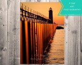 Manistee North Pierhead - Summer Sunset - Lake Michigan - Manistee Michigan - Lighthouse - Nautical - Water - Catwalk - Great Lakes