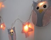 Owl & Star String Lights/Nightlight