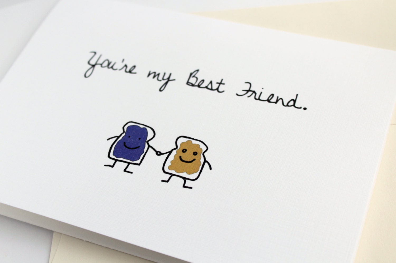 Friendship Card. I Love You Card. Anniversary Card. Wedding Card: Peanut Butter and Jelly