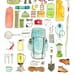 Backpacking gear checklist art print
